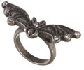 Bat Ring with Crystals