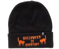 Halloween Knit Hat - Embroidered