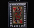Image Pendant Necklace -  Queen of Hearts with Swarovski Crystal